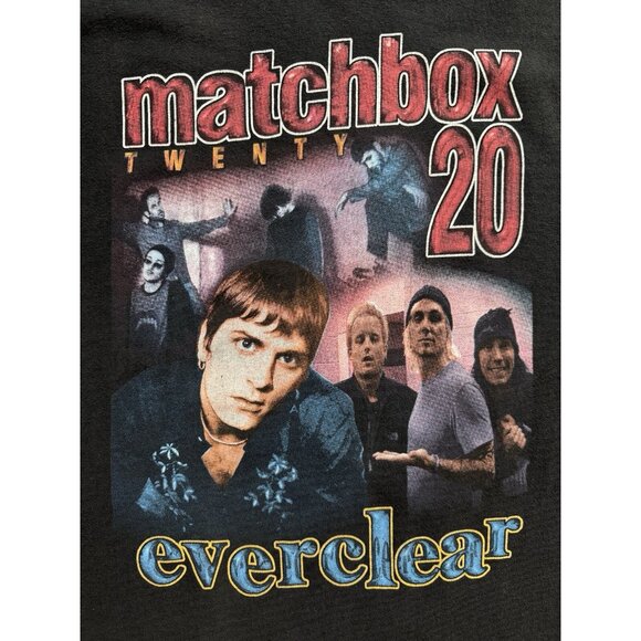 Vintage Matchbox Twenty 20 Everclear Band Tee Tour Concert Rare 2XL Black - Picture 4 of 16
